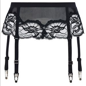 NWT La Perla Stunning Black Suspender Belt